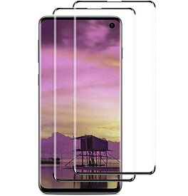 【2枚セット】for Samsung Galaxy S10 フィルム 【日本製素材旭硝子製】 Galaxy S10 ガラスフィルム 9Dラウンドエッジ加工/業界最高硬度9H/高透過率/3D Touch対応/自動吸着
