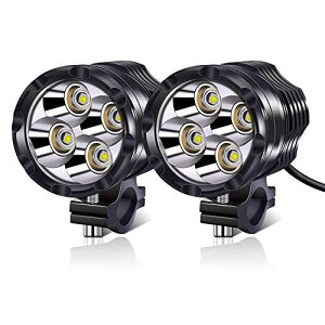 Aoling oCN tHOv 12V 24V LED ԃwbhCg ⏕Cg⏕ 4LED 6000K  tHOCgXe[t XN[^[OƓ TuCg hho ϗp 2