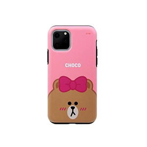 LINE FRIENDS iPhone 11 Pro P[X DUAL GUALD Full Face `R(CtY)5.8C` ACtH w Jo[yCZXiz KCJ-DFT003 CHOCO