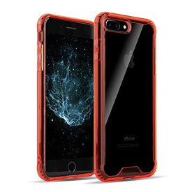 iPhone SEケース 第2世代 iPhone8ケース iPhone7ケースクリア 透明 衝撃吸収 米軍MIL規格取得 耐衝撃 ワイヤレス充電対応 レンズ保護 指紋防止 黄変防止 薄型 軽量 滑り止め 柔軟 赤N403-02(cp901)