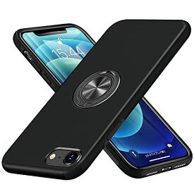 【Tgaoleyd】 iPhone 7 ケース/iPhone 8 ケース/iphone SE ケース（第2世代 2020年新型） リング付き 耐衝撃 tpu フルプロテクトデザイン スマホケース 軽量 薄型 スタンド機能 ... iPhone 7/8/SE(第2世代) ブラック