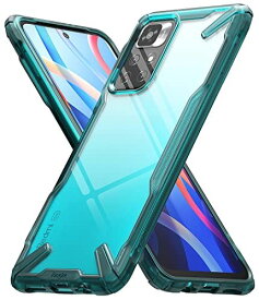 【Ringke】Xiaomi Redmi Note 11T 5G / Poco M4 Pro 5G ケース ストラップホール付き [米軍MIL規格取得] スマホケース 滑り止め 落下防止 カバー Qi 充電 FusionX - Turquoise Green