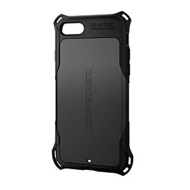 エレコム iPhone SE (第2世代/第3世代) / 8 / 7 用 ケース 耐衝撃 角エアクッション ZEROSHOCK ブラック PM-A22SZEROBK