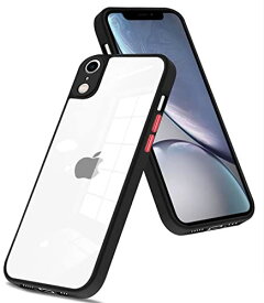 IPhone XR ケースクリア TPU 耐衝撃 軽量 薄型 アイフォン xr スマホケース 透明 Qi充電 ワイヤレス充電 ストラップホール付き 米軍MIL規格 ダシリコン ソフト傷防止 携帯 スマホ レンズ保護 落下防止 カバー 6.1インチ(ブラック)