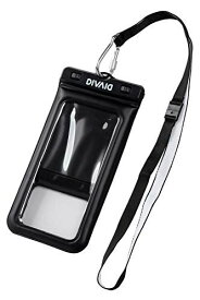 DIVAID ワイドサイズ 防水ケース スマホ用 iPhone 防塵 IP68 フローティング [ブラック]