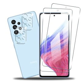 【wnunbg 2+2枚セット】 対応 Galaxy A53 5G ガラスフィルム 2枚+ レンズフィルム 2枚【日本旭硝子素材採用 指紋認証対応 】 対応 ギャラクシー A53 SC-53C SCG15 フィルム 液晶 ...