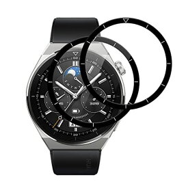 MosFoil 【2枚セット】 Huawei Watch GT 3 Pro 46mm 対応 フィルム 2枚 柔らかいガラス素材 ガラスフィルム 3D全面保護 高透過率 耐衝撃 スクラッチ防止 保護フィルム Huawei