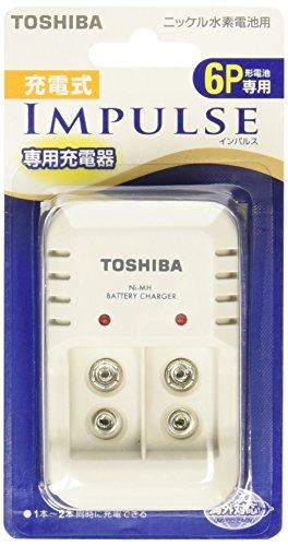 TOSHIBA ニッケル水素電池 充電式IMPULSE 単4形充電池(min.750mAh) 4本 TNH-4A 4P  充電式IMPULSE 6P形専用充電器 1~2個充電モデル TNHC-622SC
