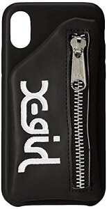 [�G�b�N�X�K�[��] ���o�C���P�[�X MILLS LOGO POCKET MOBILE CASE FOR iPhone X/XS X-girl 105203054014 �u���b�N