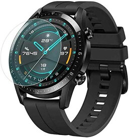 [2枚セット] HUAWEI Watch GT2 46mm ガラスフィルム YEZHU 9H硬度の液晶保護 2.5D 0.3mm超薄型 社国産ガラス採用 耐指紋 撥油性 高透過率 ラウンドエッジ加工 (Watch GT2 HUAWEI Watch GT2 46mm-C