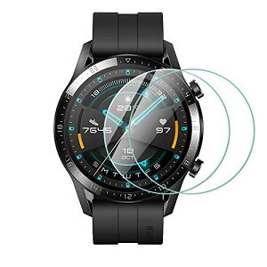 �y2���Z�b�g�z Huawei Watch GT2 46mm �K���X�t�B���� Watch GT 2 46mm �t���ی십���K���X�t�B���� �yJinmdz�z�d�x9H �ϏՌ� ���{���Ɏq�f�� ��U�h�~ �w��h�~ �����ߗ�