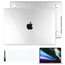 Batianda Macbook Pro 14 インチ ケース 2021 A2442 対応 耐衝撃 軽量 透明 カバー New MacBook Pro 14 M1 Pro/Max シェルカバー + クリア
