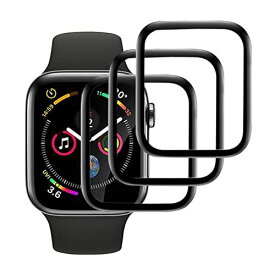 Apple Watch Series 6/5/4 フィルム 44mm 【3枚セット】 保護フィルム 3D全面保護 液晶保護 傷自動修復技術 気泡なし 指紋防止 高透過率 浮き防止(44mm)