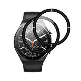 SeNool 【2枚セット】 Xiaomi Watch S1 対応 フィルム 2枚 柔らかいガラス素材 ガラスフィルム 3D全面保護 高透過率 耐衝撃 スクラッチ防止 保護フィルム Xiaomi Watch S1用