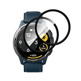 SeNool 【2枚セット】 Xiaomi Watch S1 Active 対応 フィルム 2枚 柔らかいガラス素材 ガラスフィルム 3D全面保護 高透過率 耐衝撃 スクラッチ防止 保護フィルム Xiaomi Watch