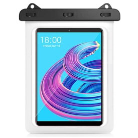 AZNABLE タブレット 防水ケース 12インチ iPad Pro mini Air Kindle 対応 お風呂 プール (ホワイト)