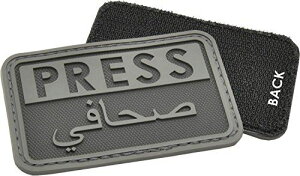HAZARD4 �J�����o�b�O�p �p�b�`�A�N�Z�T���[ Press/Arabic - reporter rubber velcro patch Black