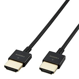 エレコム HDMI ケーブル 2m 4K×2K対応 スーパースリム 環境に配慮した簡易パッケージ ブラック ECDH-HD14SS20BK 2.0m(簡易パッケージ)