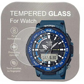 [2枚入り]For PRT-B70腕時計用 9Hガラスフィルム 透明度 傷を防ぎ耐久性あり 手入れしやすい 液晶保護フィルム 2.5DカーブPRT-B70-1 PRT-B70-1JF PRT-B70T-7DR