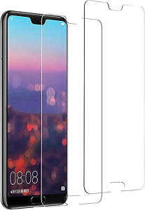 �y2���Z�b�g�zHuawei P20 Pro �K���X�t�B���� �����K���X�t�B���� �t�B���� ���{�f�ސ� �t���ی�t�B���� ��ʕی� �K���X�J�o�[ �ɔ�0.33mm �����ߗ� �ώw�� ������ 2.5D ���E���h�G�b�W���H ...