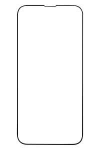 iFace iPhone 14 Plus 専用 ガラスフィルム ラウンドエッジ 画面保護シート (ブラック) iPhone2022 6.7inch 2レンズ