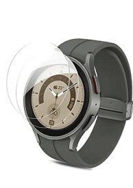 Sungale Galaxy watch5 Pro 45mm対応 ガラスフィルム「2枚」日本旭硝子素材 Galaxy watch5 Pro 45mm用 保護フィルム 硬度9H 気泡ゼロ 指紋防止 飛散防止 高感度