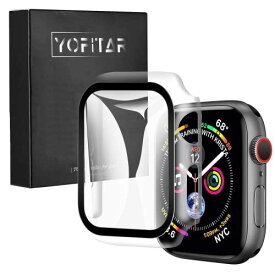 【2022モデル】YOFITAR Apple Watch 用 ケース series8/7 41mm アップルウォッチ保護カバー ガラスフィルム 一体型 PC素材 全面保護 超薄型 装着簡単 耐衝撃 高透過率 指紋防止 クリア