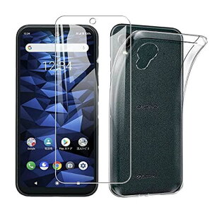 �y1���K���X�t�B����+1��TPU �V���R�� �P�[�X�zDIGNO BX2 A101KC �K���X�t�B���� DIGNO BX II �t���ی�t�B���� �����ߗ� �C�A�[�� ��U�h�~ DIGNO BX II �N���A �V���R�� ����
