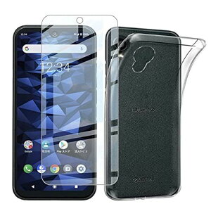 �y1���Z�b�g�K���X�t�B����+1�P�[�X TPU�z���Z�� DIGNO BX2 A101KC �����K���X�t�B���� DIGNO BX2 �t���ی�t�B���� �̗p �����ߗ� ���^ �d�x9H ��U�h�~���� DIGNO BX2 ...