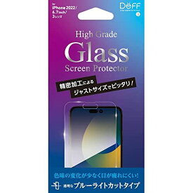 iPhone 14 Pro Max ガラスフィルム High Grade Glass Screen Protector Deff ディーフ（ブルーライトカット）