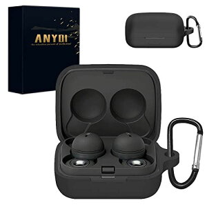 ANYOI LinkBuds WF-L900 �p �P�[�X LinkBuds �ی�P�[�X WF-L900 �P�[�X �\�t�g�V���R�� �J�o�[ �\�j�[ �����h�~ �ی�P�[�X �ϏՌ� �y�� �h�� �h�o �L�Y�h�~ �P�[�X �u���b�N