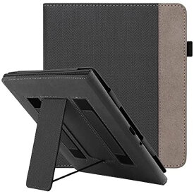 WALNEW Kindle Scribe（2022年発売）専用スタンドカバー 10.2インチ Kindleケース デュアルハンドストラップデザイン ペンホルダー付き 自動喚起とスタンドバイ 磁気開閉 ブラック
