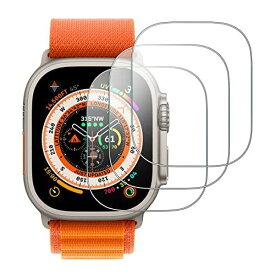 3枚パック 防水強化ガラススクリーンプロテクター Apple Watch Ultra 49mm対応 硬度 傷防止 保護フィルム Apple Watch Ultra アクセサリー用