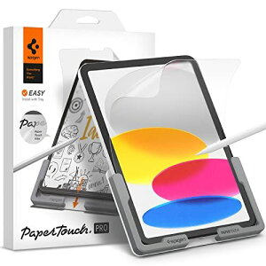 Spigen PaperTouch Pro フィルム iPad 第10世代 2022 10.9インチ 用 紙のような描き心地 貼り付けキット付き インカメラ部分空けタイプ アンチグレア 反射防止 さらさら