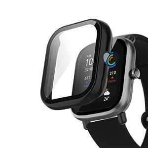 AiMaoo Amazfit GTS 4 Mini Ή P[X KXtB ی Jo[ d|PCf ̉ ϏՌ h~ ϐFh~ SʃJo[ Sʕی X}[gEHb` Amazfit GTS 4 ubN
