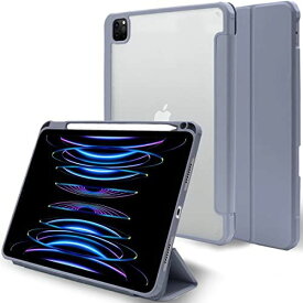 MS factory iPad Pro 11インチ 第4/3/2世代 用 ケース 2022 2021 2020 背面透明 ペンシル収納 カバー Pro 11 第4世代 第3世代 第2世代 耐衝撃 軽量 スタンド ... iPad Pro 11インチ ( 第4世代 / 第3世代 / 第2世代 ) 一体型/ラベンダーグレー