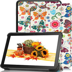 Ή Amazon Kindle Fire HD 8 2022 Jo[ for Fire HD 8 Plus P[Xy2022N 12&10z ʗp P[XJo[ X^h@\t یP[X ... Red Butterfly