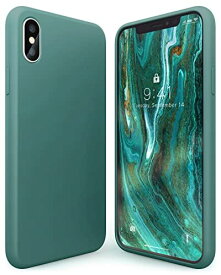 STRUCTURE iPhone XS ケース シリコン iPhone X 対応 ケース スマホケース カバー アイフォン XS シリコンケース 薄型 軽量 ワイヤレス充電対応 アイフォンX 対応 (グリーン グリーン GREEN