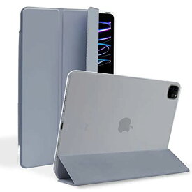 MS factory iPad Pro 11インチ 第4/3/2世代 用 ケース カバー 2022 2021 2020 背面透明 軽量 耐衝撃 ソフト フレーム Pro 11 第4世代 第3世代 第2世代 スタンド iPad Pro 11インチ ( 第4世代 / 第3世代 / 第2世代 ) ラベンダーグレー（背面クリア）