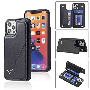 �yAnrek�z�V�^ APPLE iPhone 13 Mini 5.4 inch (5.4�C���`) �p �w�� �J�[�h�P�[�X �蒠�^ �������[�h�t �w�ʃJ�o�[ �i �u���b�N �j�A�b�v�� �A�C�t�H��13�~�j �X�}�z�P�[�X ...