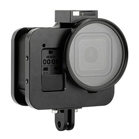 LTSKY Gopro HERO8用保護ケース 保護フレーム カメラアクセサリー 背面カバー付 UVレンズ