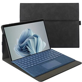 xisiciao 保護ケース For Microsoft Surface Pro 9 TPU ソフトシェル付き キーボードカバーサーフェスプロ9と互換性あり 薄くて軽い放熱設計 (Black)