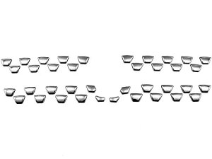 bB 20 21 25 後期 超鏡面ステンレスメッキグリルフィンカバー 38PC 【 GRI−COV−S−001 】 QNC C20 C21 C25 20 21 25