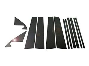 プラド 150 151 前期 超鏡面ステンレスブラックメッキピラーパネル バイザー無用 12PC 【 PIL-BLA-293 】 GRJ150W TRJ150W GRJ151W GRJ TRJ J150