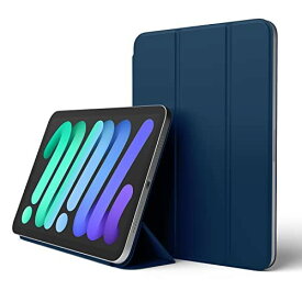 【elago】 iPad mini 6 2021 対応 スタンド ケース カバー 強力 マグネット 式 角度調整 可能 iPadスタンド Apple Pencil 2 充電 可能 ホルダー 付 / 2段階 角度 変更 ブルー