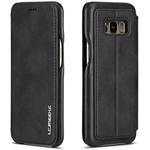 QLTYPRI Samsung Galaxy S8 蒠^ EHbg P[X ㎿ U[  Be[W lC Sʕی @ F ^ Jo[uJ[h[vuCJv - ubN