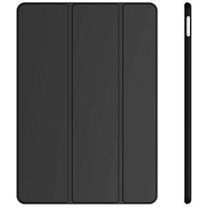 JEDirect iPad Pro 10.5 �P�[�X ���U�[ �O�܃X�^���h �I�[�g�X���[�v�@�\ �X�}�[�g�J�o�[ (�u���b�N)