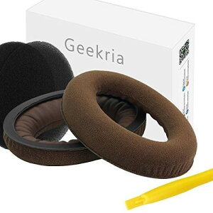 Geekria �C���[�p�b�hSennheiser HD515�C HD555�C HD595�C HD518�C HD598�C HD598SE�C HD598CS�C ���w�b�h�z���Ή������p �C���[�N�b�V�����i�u���E���r���[�h) Dense Velvet Brown