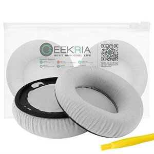 Geekria �C���[�p�b�h AKG K701 K702 Q701 Q702 K601 K612 K712 ���Ή������p �w�b�h�z���p�b�h �C���[�N�b�V���� (���C�g�O���[) LightGery Velvet