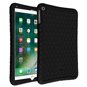 Fintie iPad 9.7 2018 2017 / iPad Air 2 / iPad Air P[X op y ϏՌ h LbYth[ EȒPȃVRیJo[ [njJV[Y] (ubN) 1 ubN